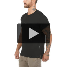 Load image into Gallery viewer, 0220. CottonPlus™ Mesh Back Roll-Sleeve Tee - Olive
