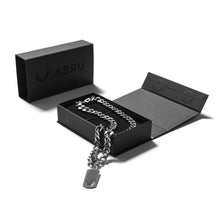 Load image into Gallery viewer, Curb Link Necklace with Dog Tag - Stainless Steel
