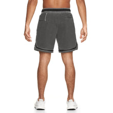 Load image into Gallery viewer, 0287. Garment-Dyed Patch Basketball Shorts - Faded Grey
